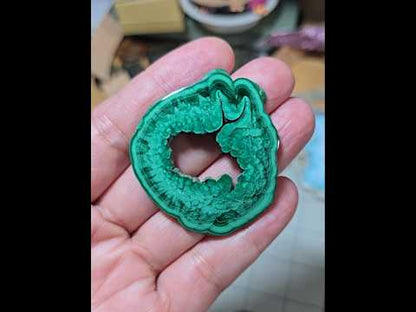 Malachite Window Druzy Slice