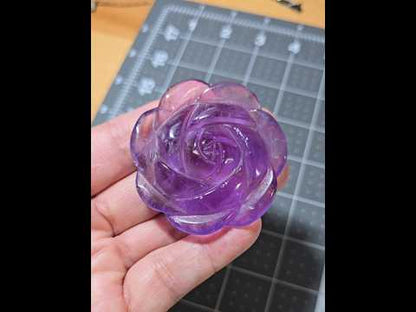 Amethyst Rose Carving