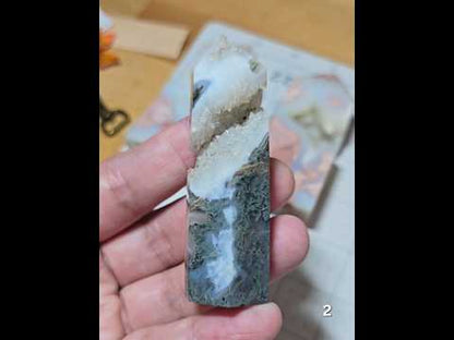 #2 Moss Agate Druzy Tower