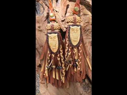 Sleepy Owls D-ring Double Leather Tassels