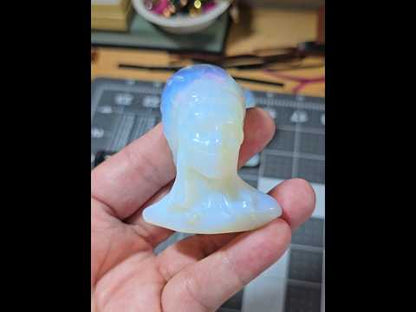 Opalite Indian Head Carving