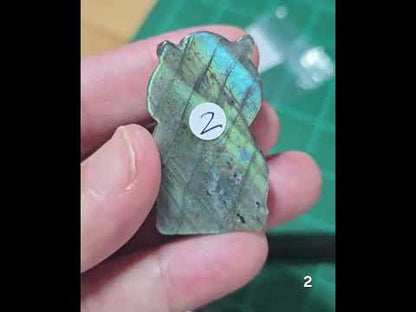 #2 Carved Labradorite Owl