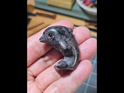 Garnet Dolphin Carving