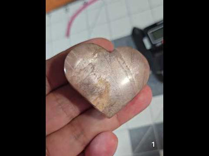 #1 Peach Moonstone Heart