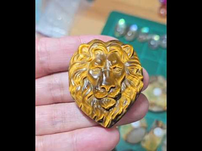 Tiger Eye Lion Carving
