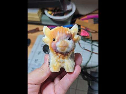 Orange Calcite Baby Highland Cow