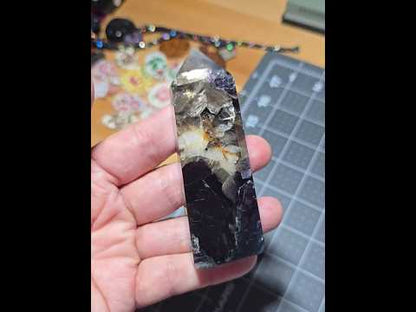 Black Rose Fluorite Point
