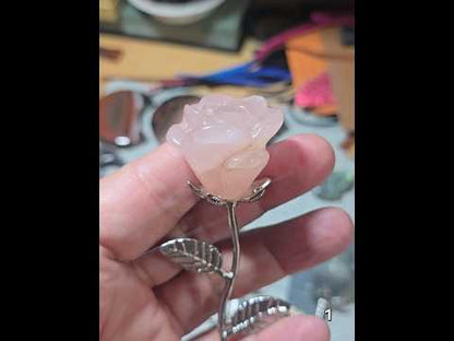 #1 Rose Quartz Long Stem Rose