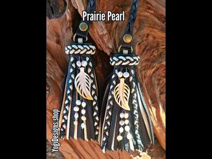 5" Prairie Pearl D-Ring Leather Tassels