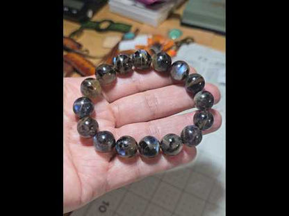 13mm Leopard Skin Moonstone Bracelet