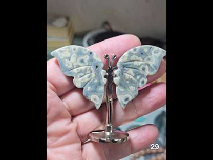#29 Ocean Jasper Butterfly Wing Carving