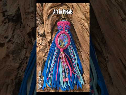 8" Art in Petals Leather Tassel