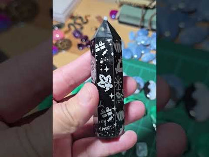 Black Obsidian Christmas Points