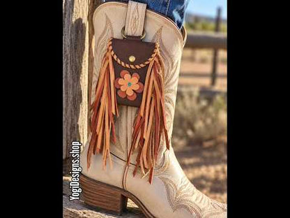 Cowgirl Leather Fringe Clip Pouch