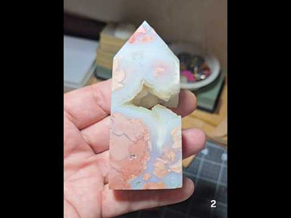 #2 Cotton Candy Agate Druzy Tower