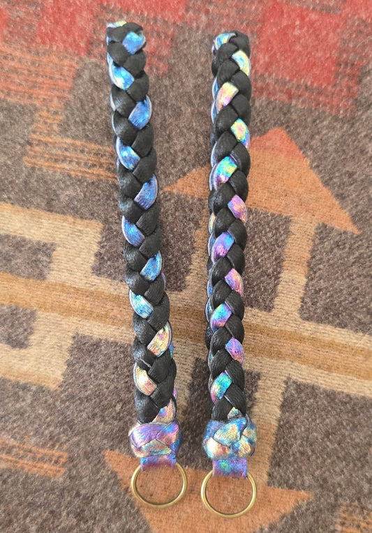 Metallic Rainbow Gasoline & Black Fob Hanger