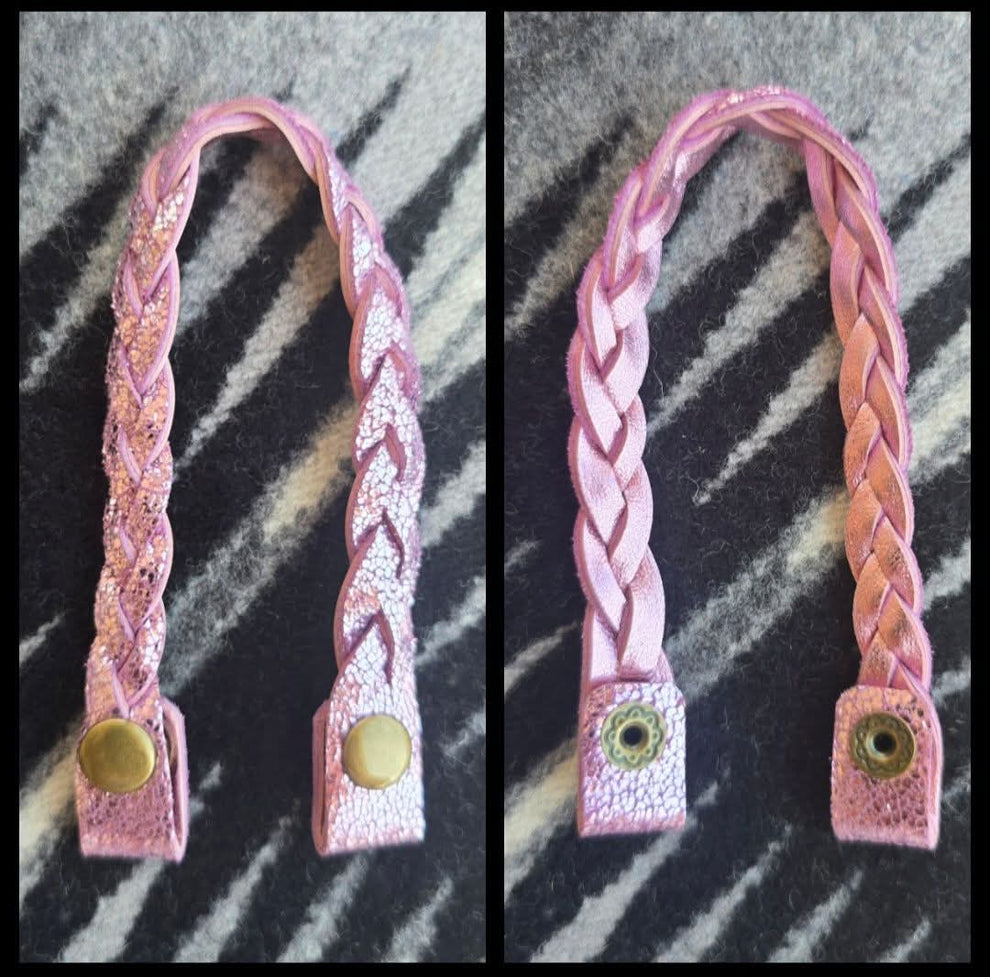 Metallic Crackle Pink - lined