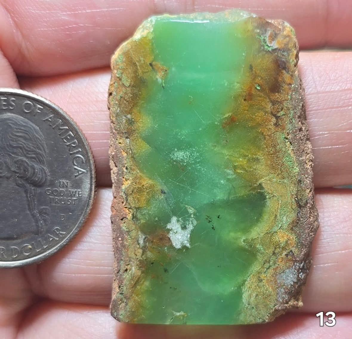 #13 Australian Chrysoprase Slice