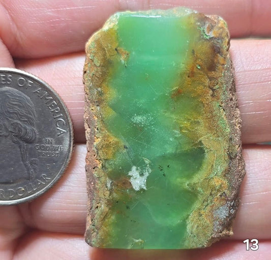 #13 Australian Chrysoprase Slice