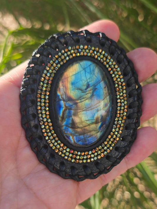 Rainbow Labradorite Bag Bolo