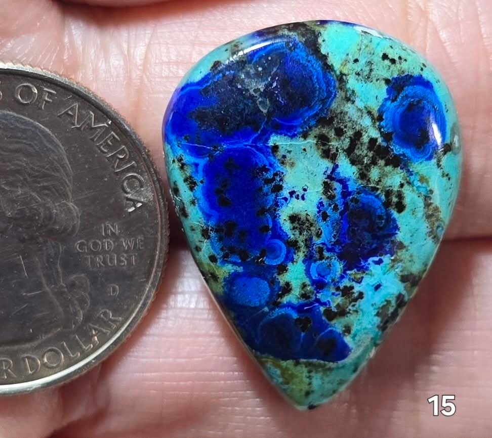 #15 Bluebird Azurite Malachite