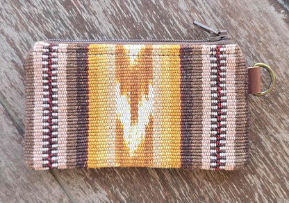 Artisan Fabric & Leather Coin Purse