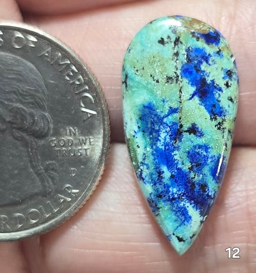 #12 Bluebird Azurite Malachite