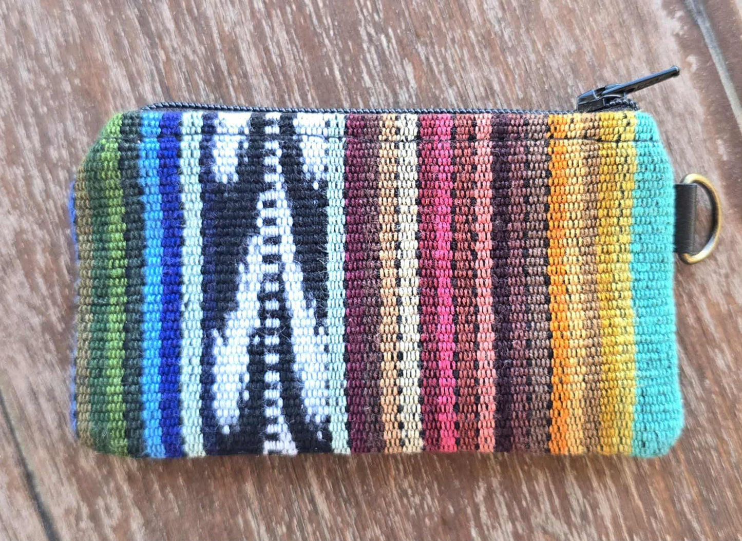 Artisan Fabric & Leather Coin Purse