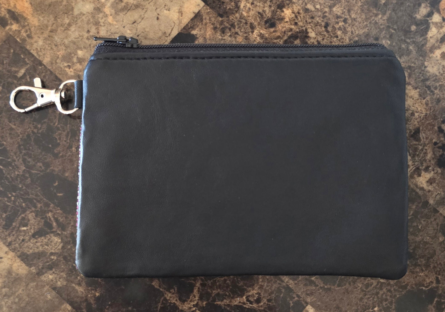 Artisan Fabric and Leather Clip-on Pouch