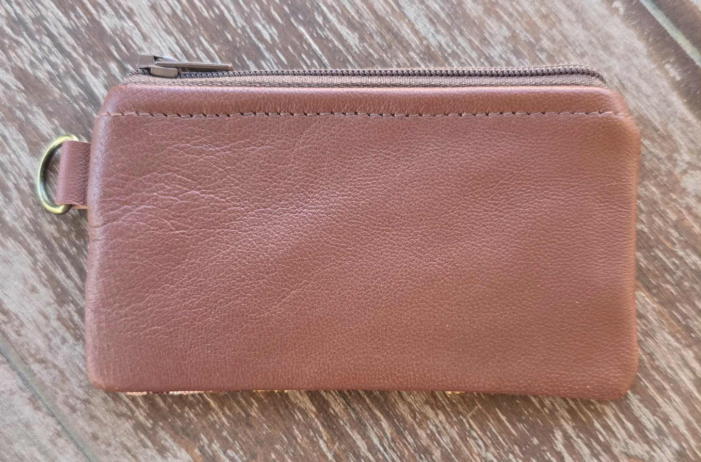 Artisan Fabric & Leather Coin Purse