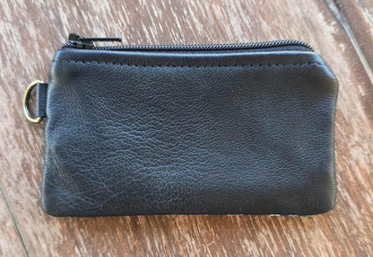 Artisan Fabric & Leather Coin Purse