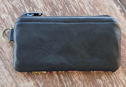 Artisan Fabric & Leather Coin Purse