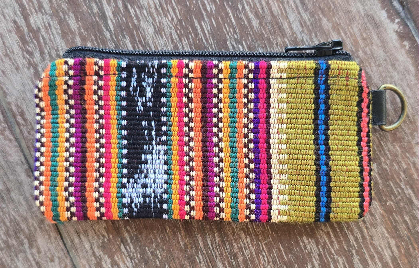 Artisan Fabric & Leather Coin Purse