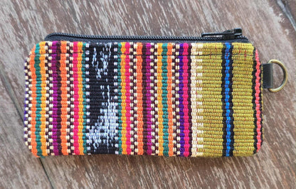 Artisan Fabric & Leather Coin Purse