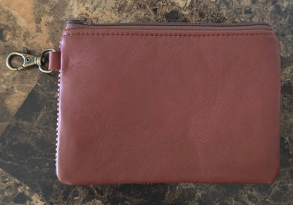 Artisan Fabric and Leather Clip-on Pouch