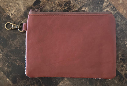 Artisan Fabric and Leather Clip-on Pouch