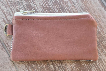 Artisan Fabric & Leather Coin Purse