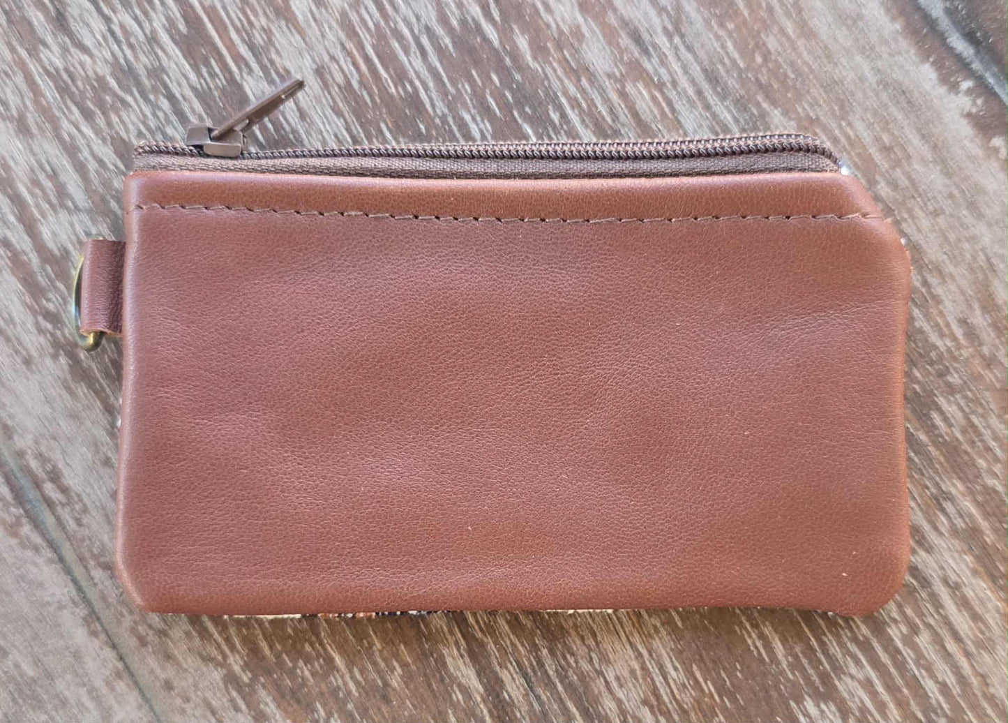 Artisan Fabric & Leather Coin Purse