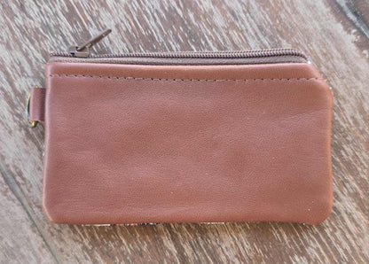 Artisan Fabric & Leather Coin Purse