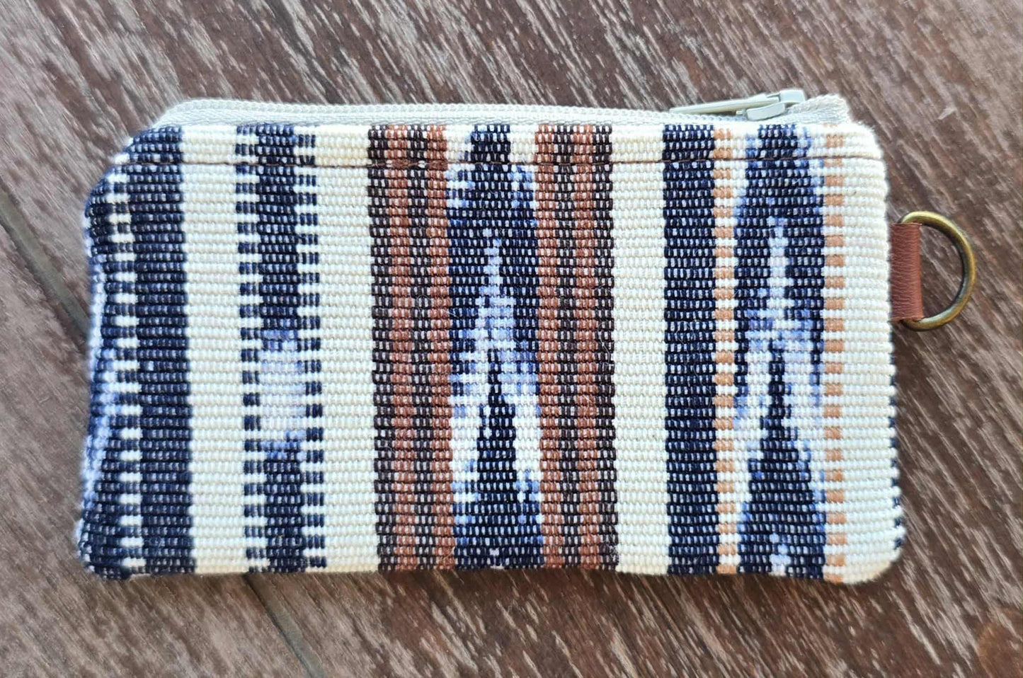 Artisan Fabric & Leather Coin Purse