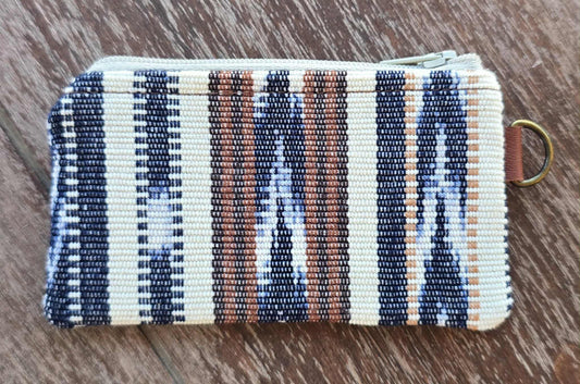 Artisan Fabric & Leather Coin Purse