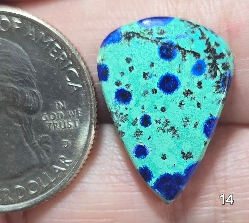 #14 Bluebird Azurite Malachite