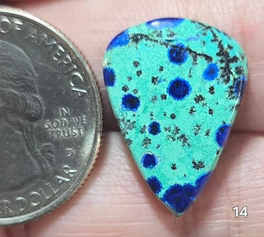 #14 Bluebird Azurite Malachite