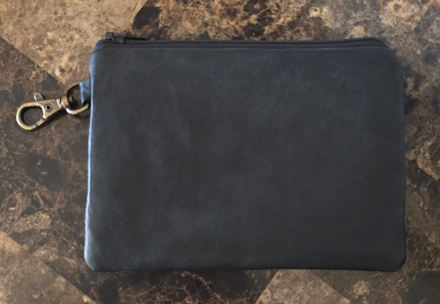 Artisan Fabric and Leather Clip-on Pouch