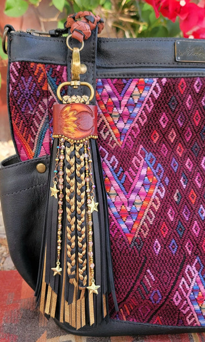 8" Sunflower Moon and Stars Tassel