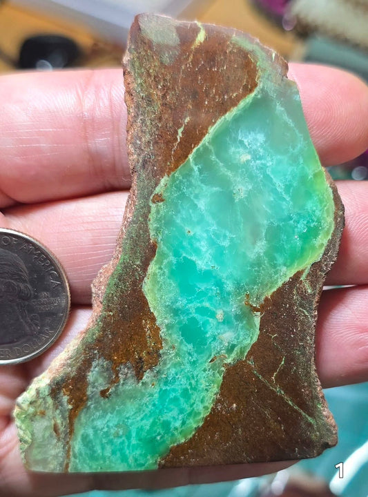 #1 Australian Chrysoprase Slice