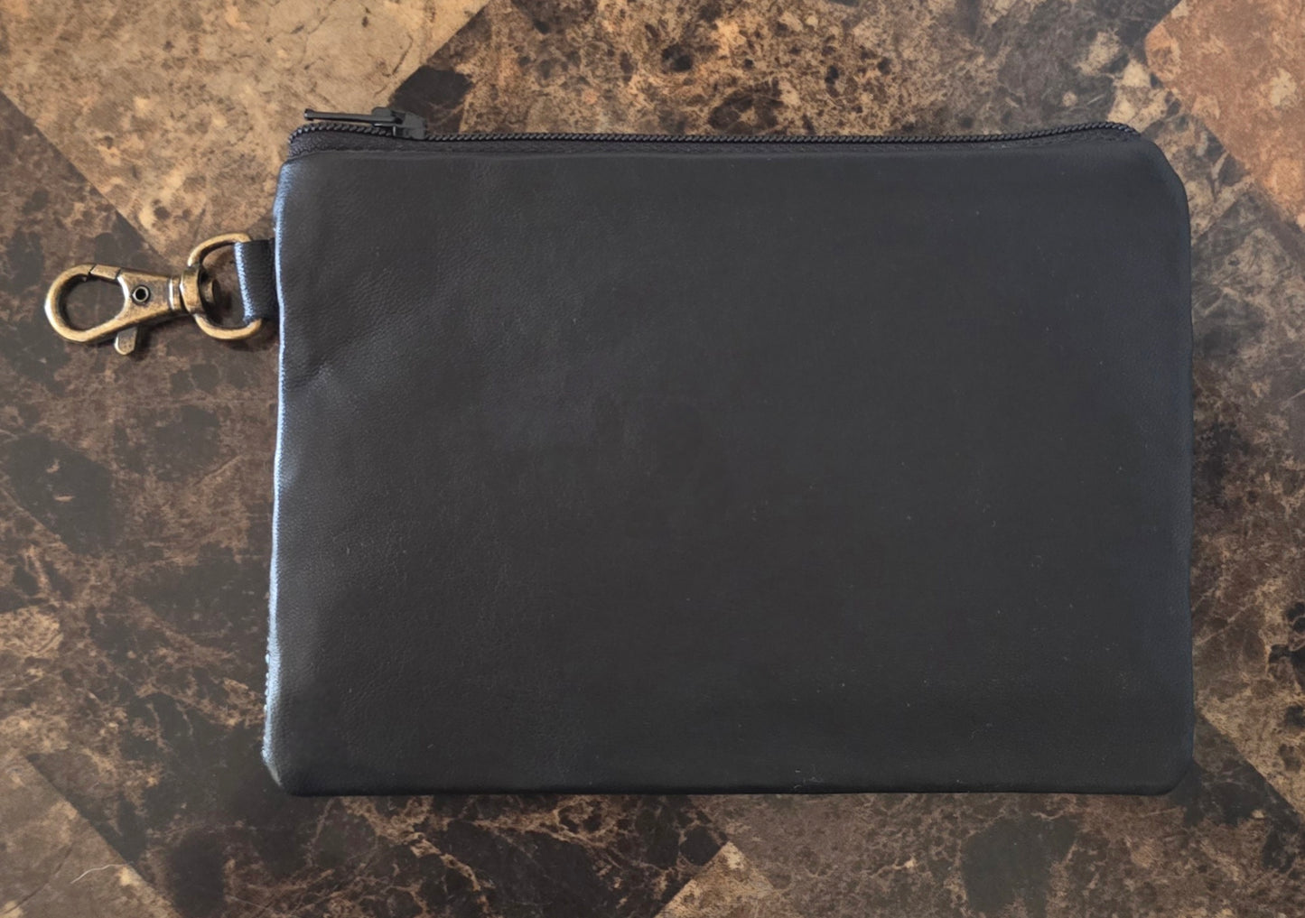 Artisan Fabric & Leather Clip-on Pouch